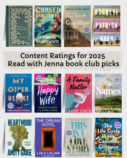 Content Ratings for 2025 Read with Jenna book club picks