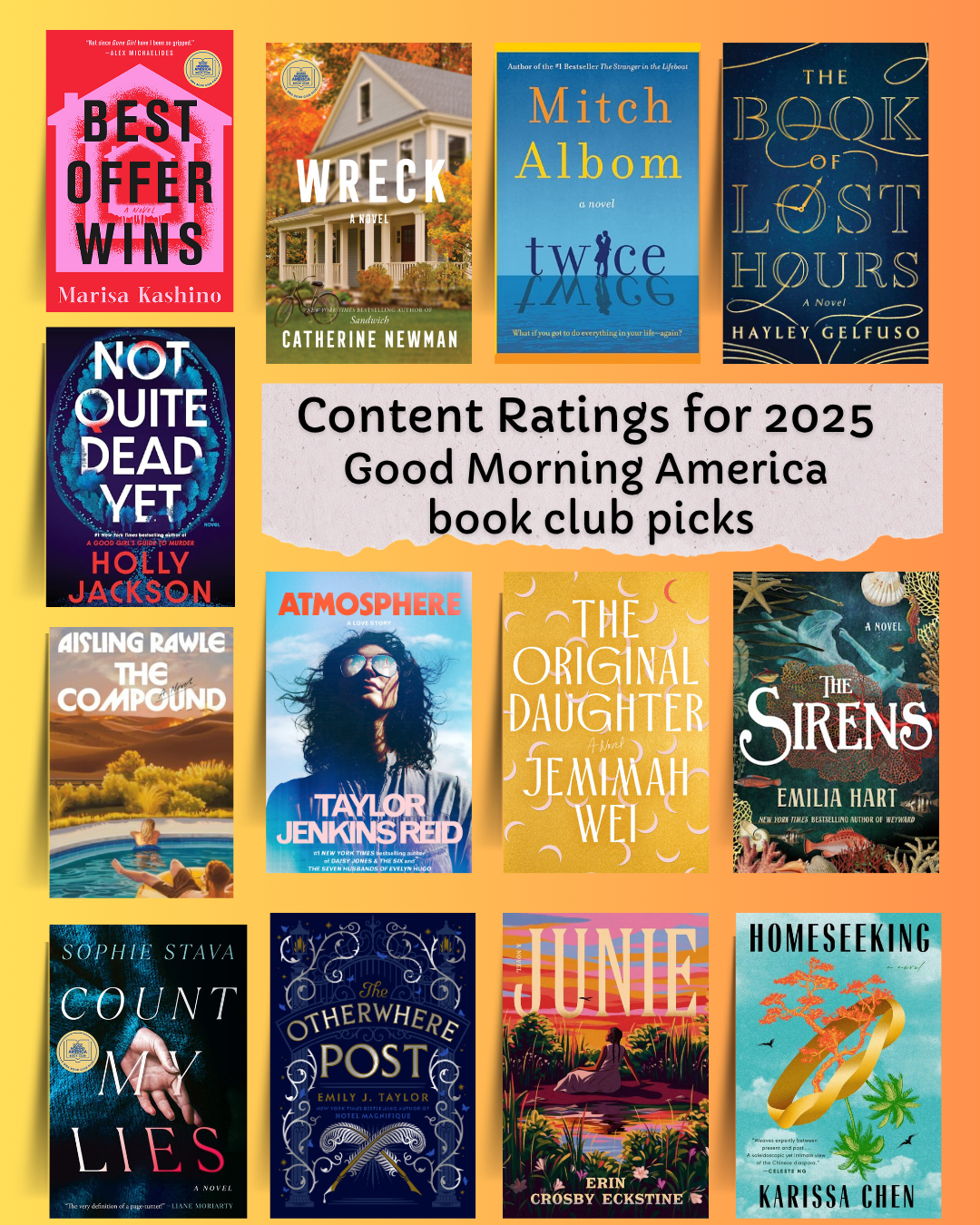 2025 GMA book club picks with content ratings