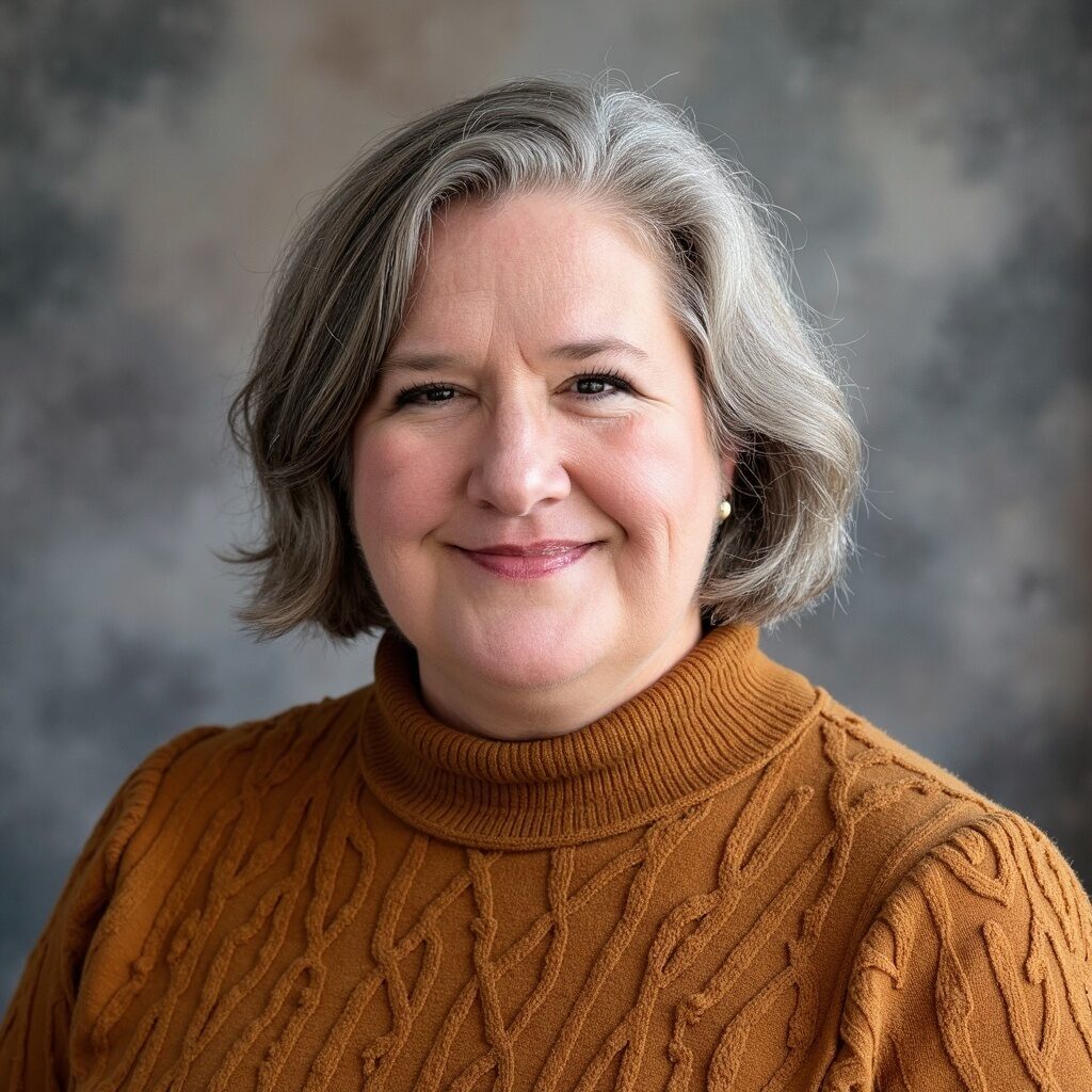 7 orange gray sweater fave